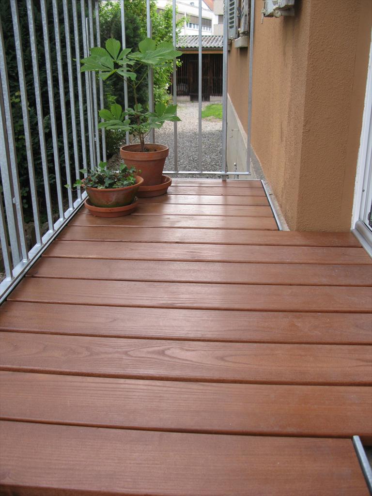 Terrassenboden aus französischem Kastanienholz